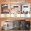 IRALAN Modern  Ceiling Fan with Light LED Fan Light E27 Screw Fan Light Remote Control  Light Fan Ceiling Room Decoration