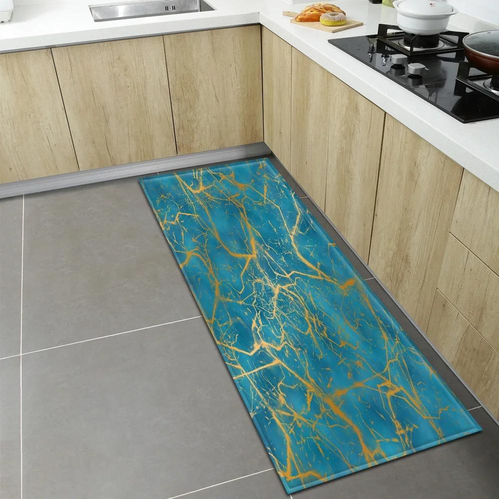 Wzorzysta Mata Podłogowa z Teksturą Marmuru do Domu Kuchni Dekoracja Przed Drzwiami Mata Podłogowa