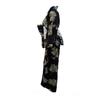 PAUR Lora Yukata Set with Reversible Obi and Waist Japanese Floral Made In Stylish [Sherry Mimi] 3-Piece Cord, Pattern, Japan,