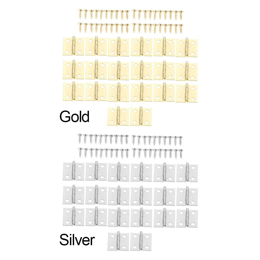 50pcs Furniture Cabinet Invisible Case Hinge Gift box Frame Mini Angle Hinges Jewelry Case Support