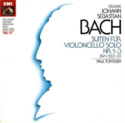 LP Record JOHANN SEBASTIAN BACH, PAUL TORTELI - Suiten Für Violoncello Solo Nr.1-3  2903651 His Master's Vo 1985 Germany Classical Used