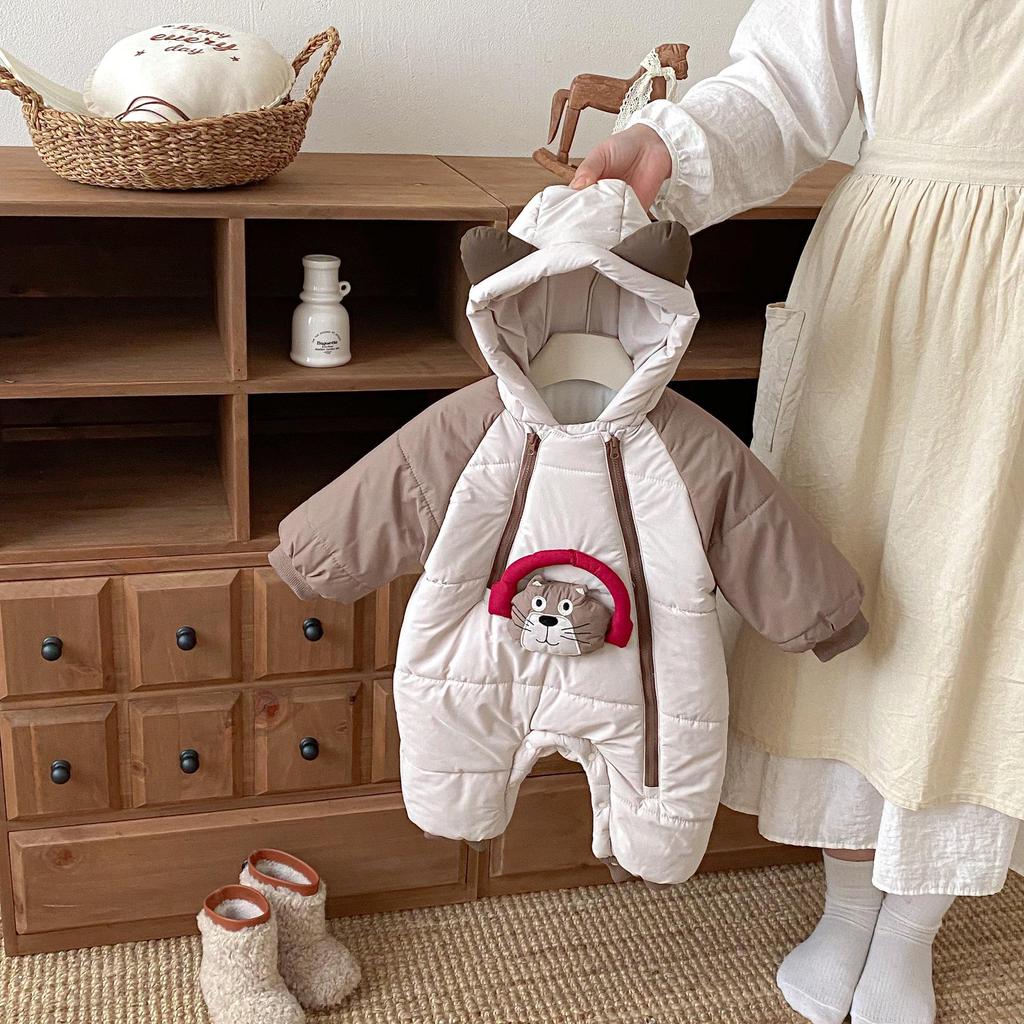 Super Cute Korean Style Baby Cotton Jacket - Winter 2025 Newborn Padded Jumpsuit