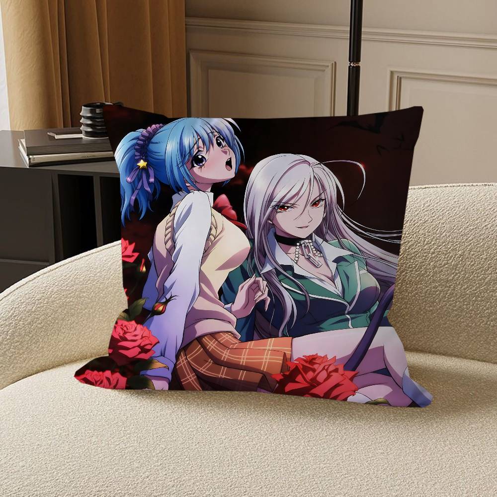 Anime R-Rosario Vampire Maple Design Cushion Cover Happy Autumn Harvest Decor Holiday Decorati Pillow Cover