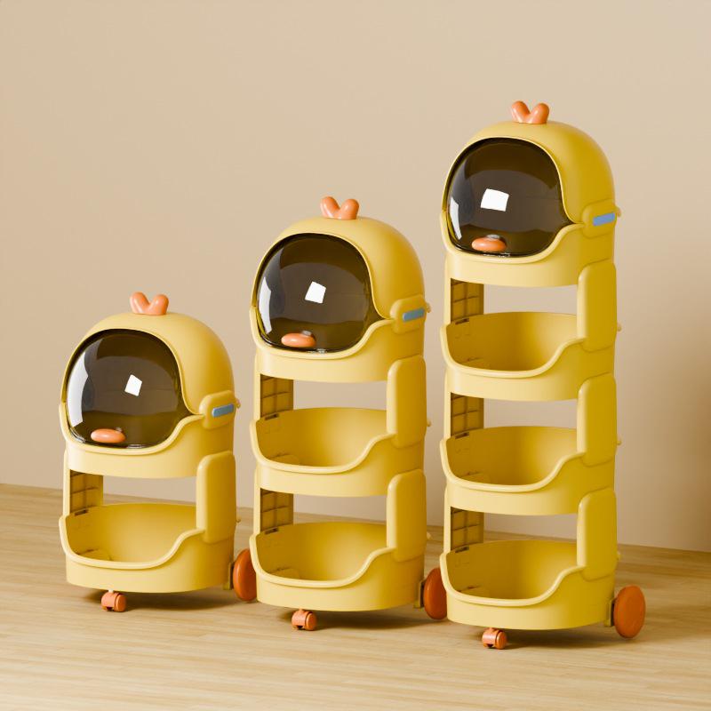 Home Cartoon Storage Cabinet & Trolley: Toy, Snack & Sundries Shelf