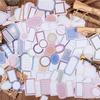 30 Stück Minimalistischer Rahmen-Etikett Aufkleber Kunst Collage Junk Journal DIY Scrapbooking Zubehör Handwerk Ästhetik Aufkleber Markierung