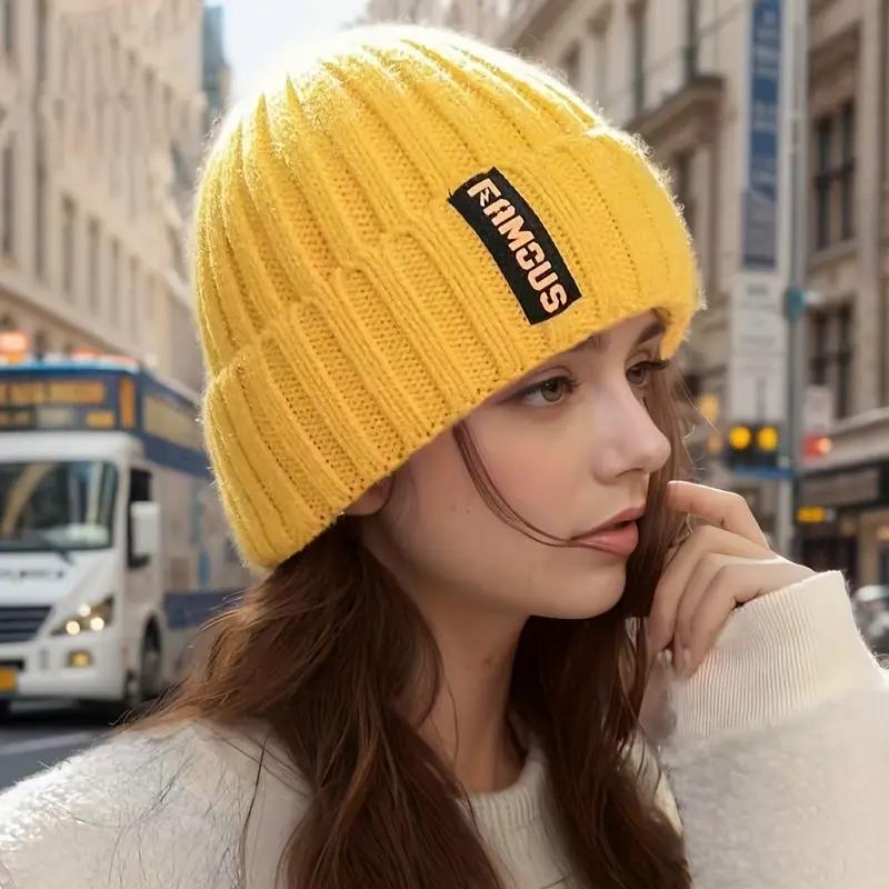 Winter Brief Woolen Hüte Weibliche Koreanische Mode Warme Gestrickte Kappe Gehörschutz Hüte