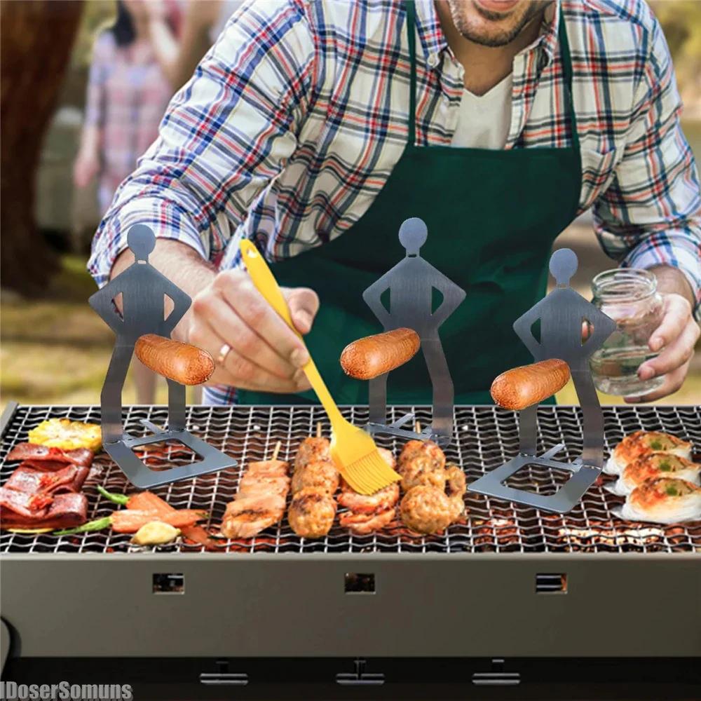 Velký Péro Hot Dog Klobása Stojan Držák BBQ Příslušenství Nerezový Rošt Stojan Kuchyňské Nářadí Vtipné