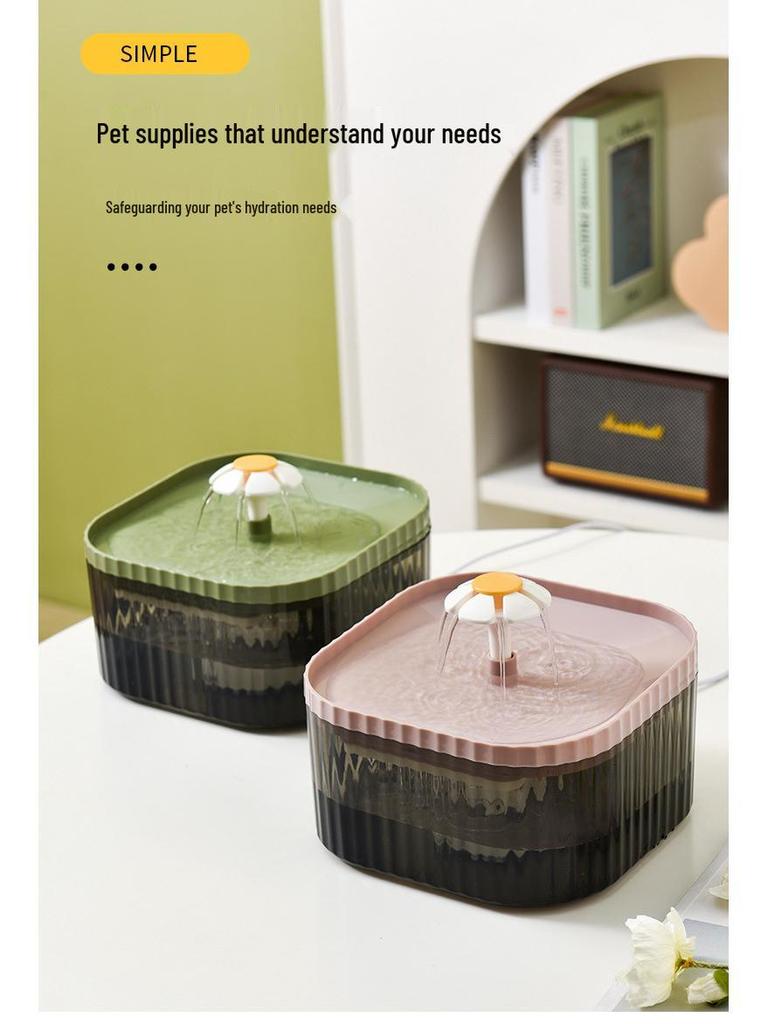 Smart Pet Water Fountain with Automatic Circulation and Filtered Flow for Cats and Dogs