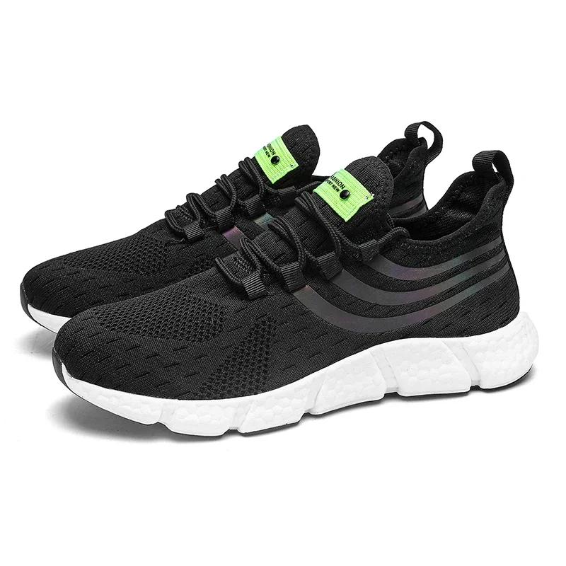 Unisex Urban Streetwear Sportschuhe Leichte Strick Atmungsaktives Mesh Freizeitschuhe Herren Tenis Masculino Leichte Sneaker