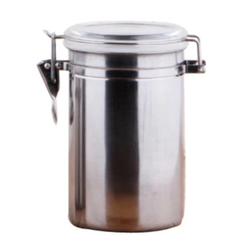 Kitchen Tool Coffee Storage Sealed Tank Stainless Steel Storage Jar Coffee Tea Sealed Jar Kitchen Coffee Bean Storage Containers