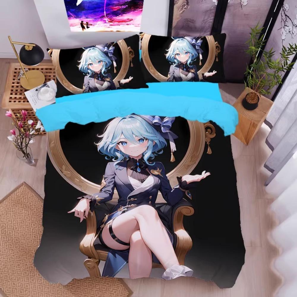 Anime-Charakter,Mikrofaser-Bettwäschesets,Kindergeburtstagsgeschenk mit Reißverschluss,Zimmerdekor,Bettbezug für Teenager,Erwachsene,Bettbezug