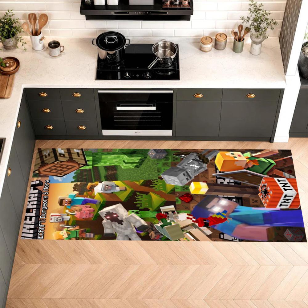 Minecraft Kitchen Floor Mat Nonslip Washable Soft Carpet Doormat Suitable For Bedroom Living Room Kitchen And Bathroom Home Decor