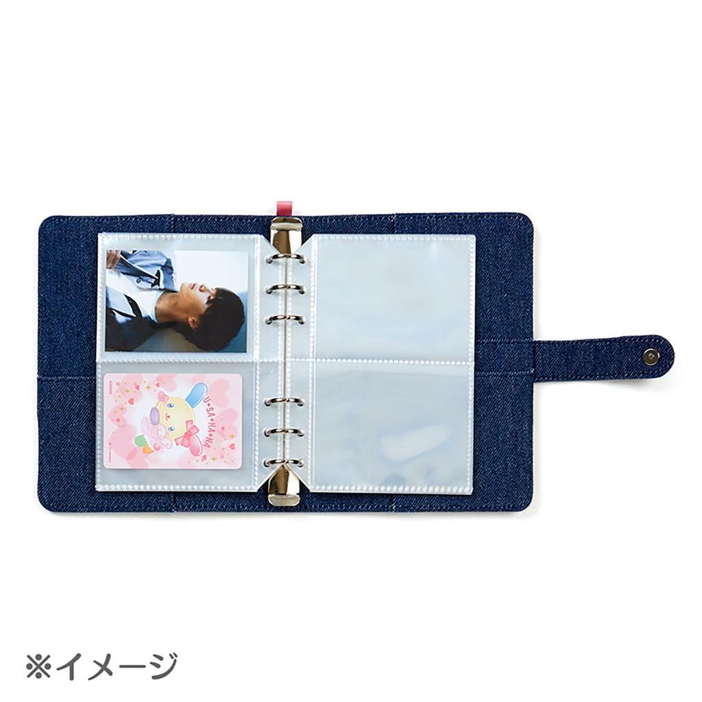 Sanrio Binder Sanrio Characters 6 Holes A6 Notebook Size Card Storage Clear 2 Tier Pockets 236420 (Denim Patch)
