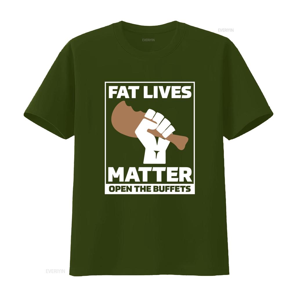 Funny Sarcastic Fat Lives Matter Fried Chicken Print Casual Streetwear T Shirt vintage Washed Versatile designer clothes