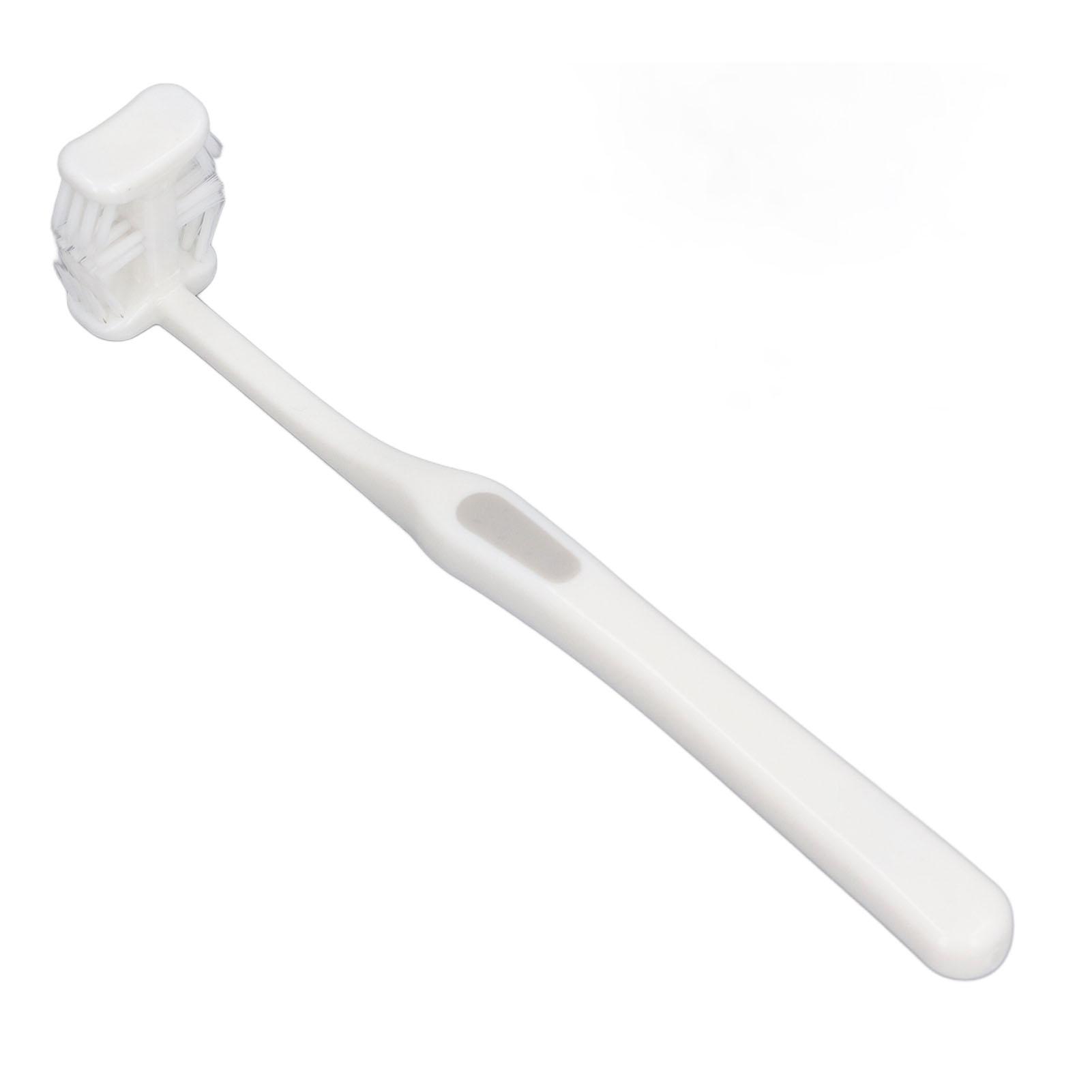 

6-сторонняя зубная щетка для ухода за деснами Мягкая Нежная Хорошая Чистка под углом Чистка полости рта Зубы Чистка U-образной формы для аутизма белый