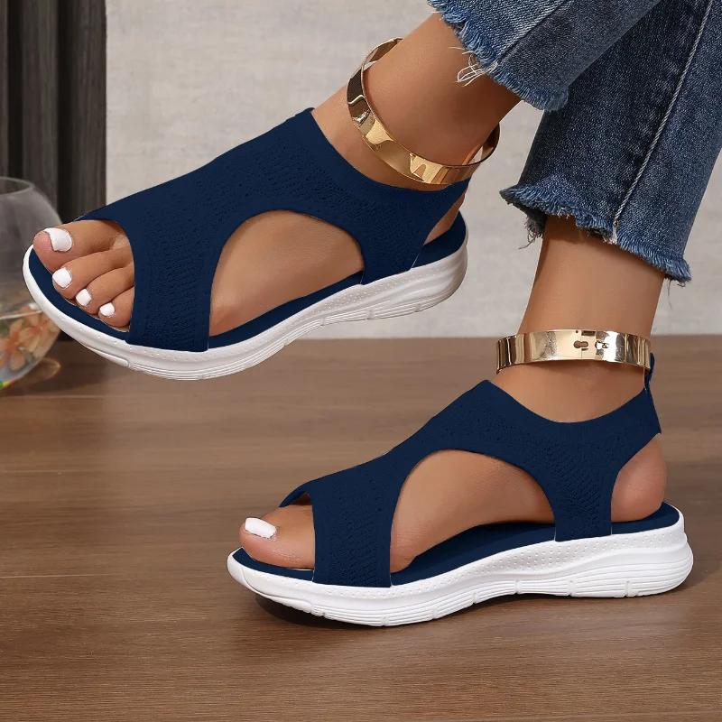 Fashion 2024 New Summer Hollow Sandals Women's Wedge Fashion Hollow Light Sandals Women's Casual Beach Breathable Sandals Zapatos
