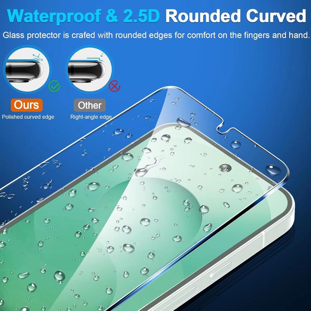 3pcs Fingerprint Unlocking Tempered Glass For Samsung Galaxy S26 S25 Edge S24 Ultra S23 S22 S21 Plus S20 FE Note20 5G Screen Protector Glass Film