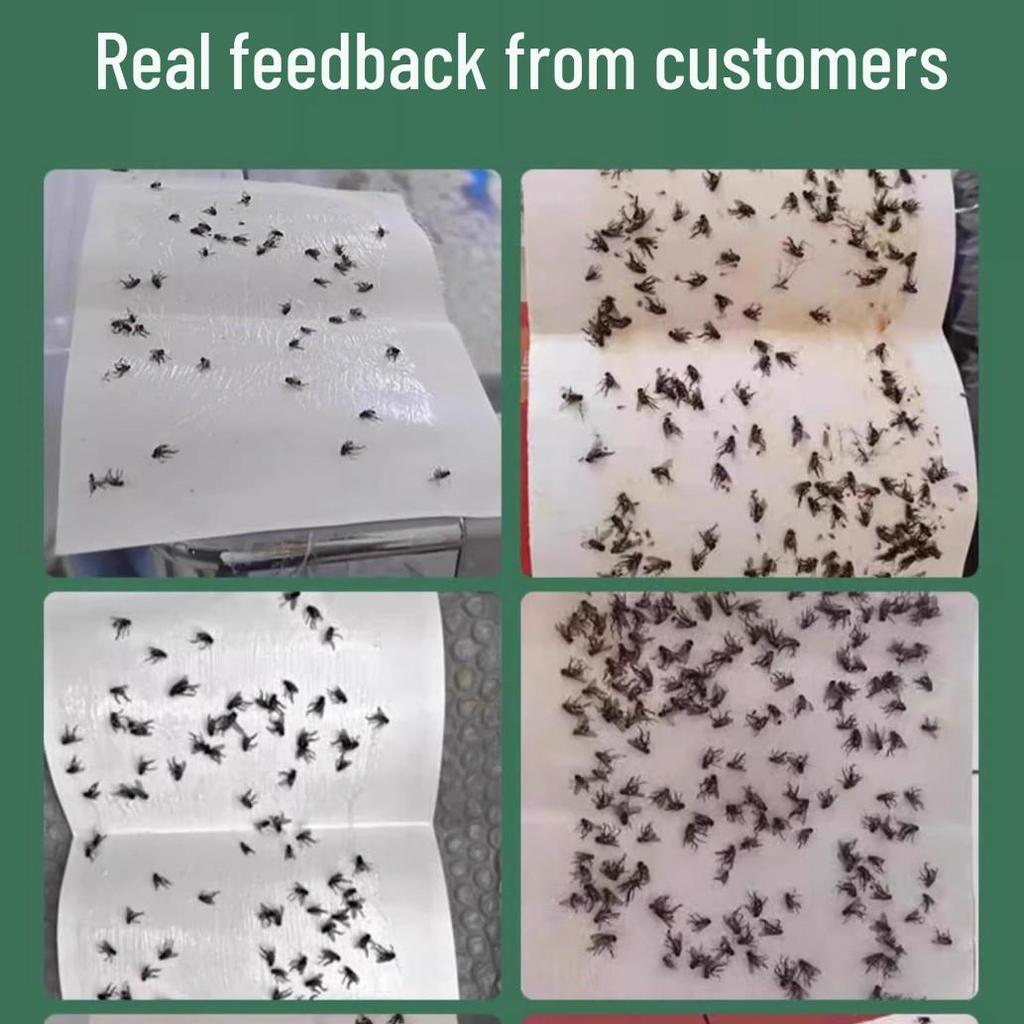 Strong Sticky Fly Paper Insect Catcher - Mosquito Repellent Fly Trap for Household Use