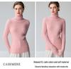 Women's 100% Pure Cashmere Striped High-Neck Slim Fit Sweater - Warm Knitwear for Autumn/Winter 2026
