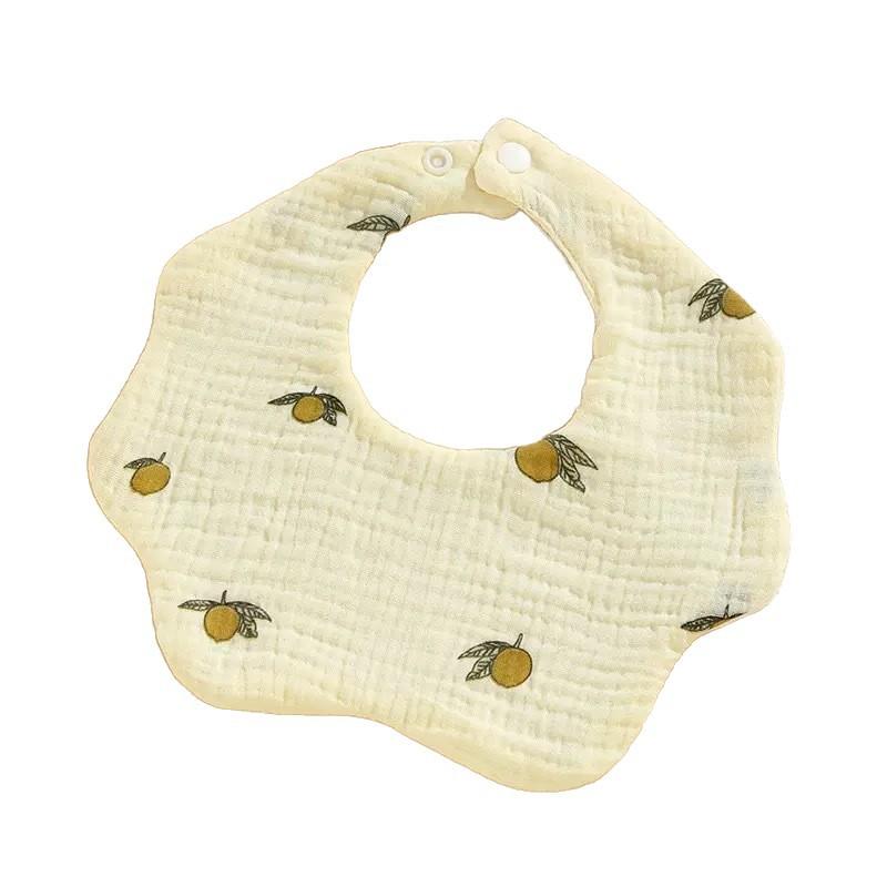 Class A Pure Cotton Petal Bib 360 Degree Rotating Breathable Absorbent Newborn Saliva Towel Baby Bib
