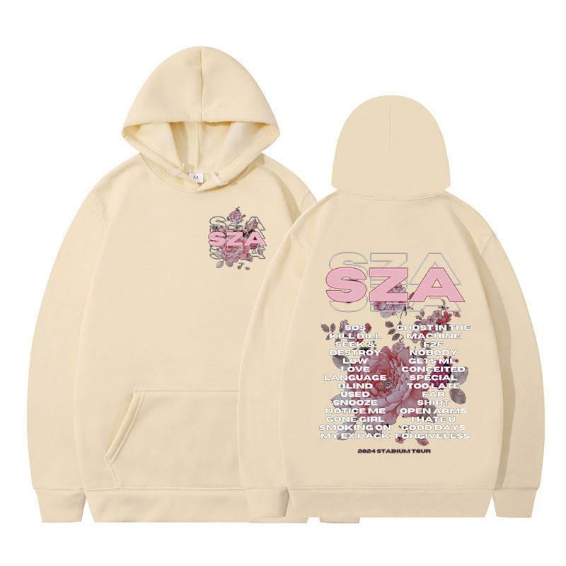 Rapper SZA SOS Australia Tour Hoodies Men Fashion Vintage Hip Hop Harajuku Hooded Sweatshirts Casual Loose Pullover Fans Gift