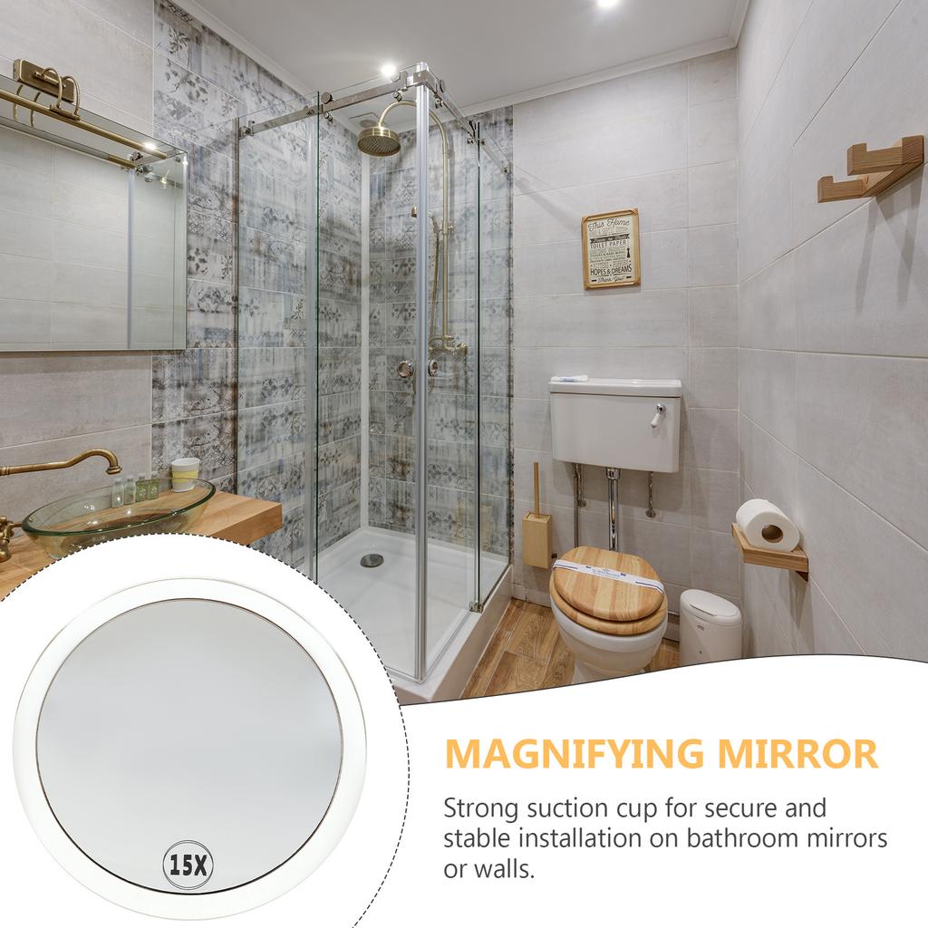 Portable Magnifying Makeup Mirror with Suction Cup Single Side Design for Bathroom Wall Hd Distortion-Free Mirror for Travel