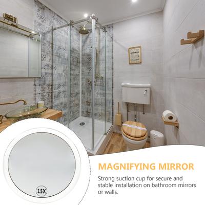 Tragbarer Vergrößerungs-Kosmetikspiegel mit Saugnapf Einseitiges Design für Badezimmerwand HD Verzerrungsfreier Spiegel für Reisen