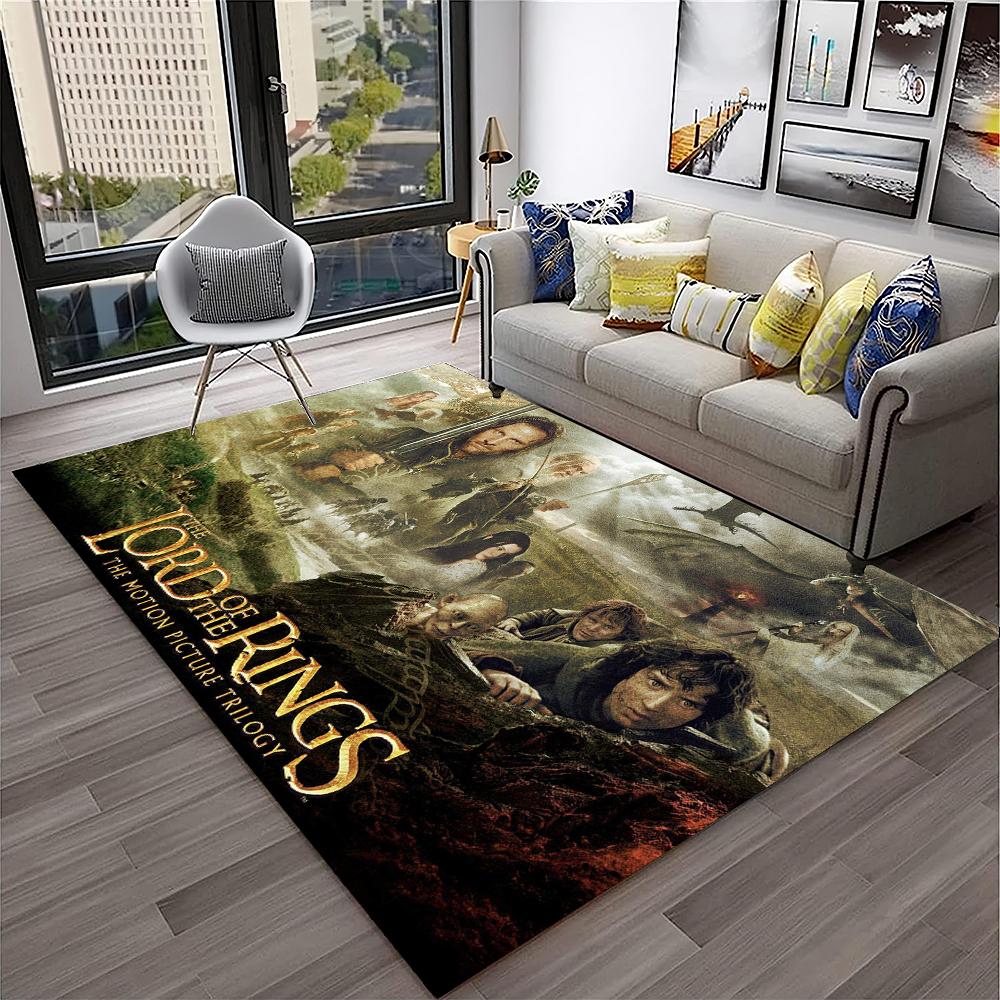 Movie L-Lord of The Rings H-Hobbit Area Rug,Carpet for Home Living Room Bedroom Sofa Doormat Decor,kids Play Non-slip Floor Mat