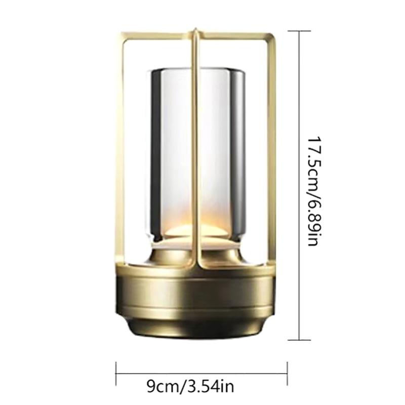 Led Cordless Table Lamp Rechargeable Touch Dimming Night Light Restaurant Bedroom Home Decor Atmosphere Lamp