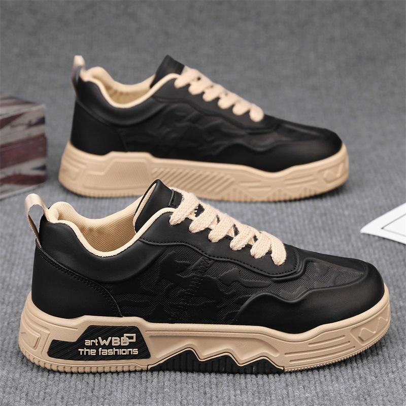 

Мужские кроссовки для сноуборда, осенняя кожаная поверхность, толстая подошва, увеличивающая рост, повседневная рабочая модная обувь, дышащая и удобная мужская обувь 44