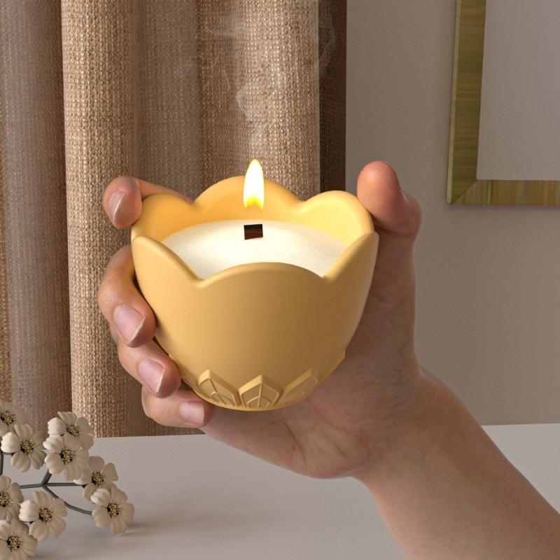 Flexible Leaf Design Candle Cup Jar Mold Jewelry Box Molds Silicone Texture for Resin Crafting Craft and Home Decoration