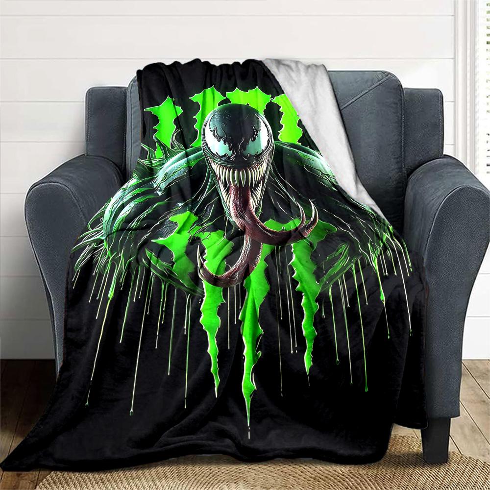 Venom'S Dark Transformation Flannel Blanket Super Soft Warm Cozy Blanket For Sofa Bed Office Travel Allseason Home Decor Gift