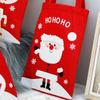 Christmas Decorative Gift Bags With Santa Snowman Reindeer Print Nonwoven Holiday Party Favor Tote