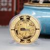 Zodiac Wrought Iron Medals Set: 12 Colored Commemorative Coins Featuring the Twelve Zodiac Animals.