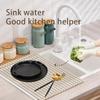 Non-slip Silicone Drainage Board Heat Resistant Roll-Up Drainage Board  Kitchen Use