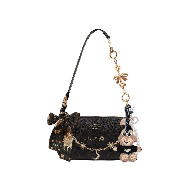 

COACH shoulder bag [Customized Bag] Nolita 19 Retro Classic Old Flower Silver Label Logo Butterfly Dream Star Track Basic Package (Pack + Dust Bag) срібний