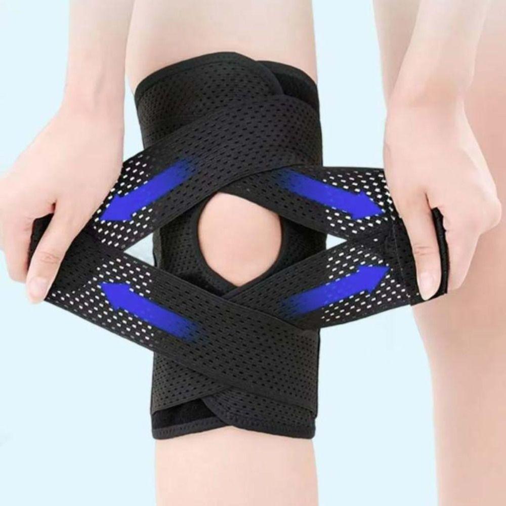 Verstellbare Kompressions-Kniebandage Elastische Sport-Kniepolster Elastisches Sport-Kniepolster Wandern