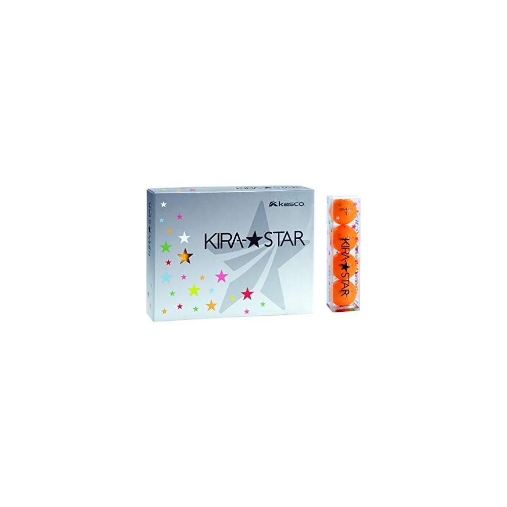 Kasco KIRA STAR2 Golf Balls Orange Pack of 12