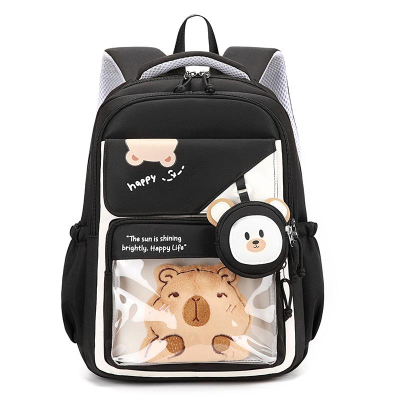 The new schoolbag is high-value, fresh and sweet, and the dopamine bar is a lightweight backpack for high school students.