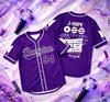 Kpop BTS Baseball Trikot Lila Kurzarm Cardigan Koreanische Streetwear Fan Support Hemd mit Knöpfen Konzertbekleidung für Damen und Herren