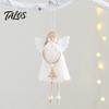 Pastel Christmas Hanging Decor Tree Plush Angel Doll Ornament, Cute Small Lightweight Xmas Topper Pendant for Thanksgiving Day Gifts, Holiday