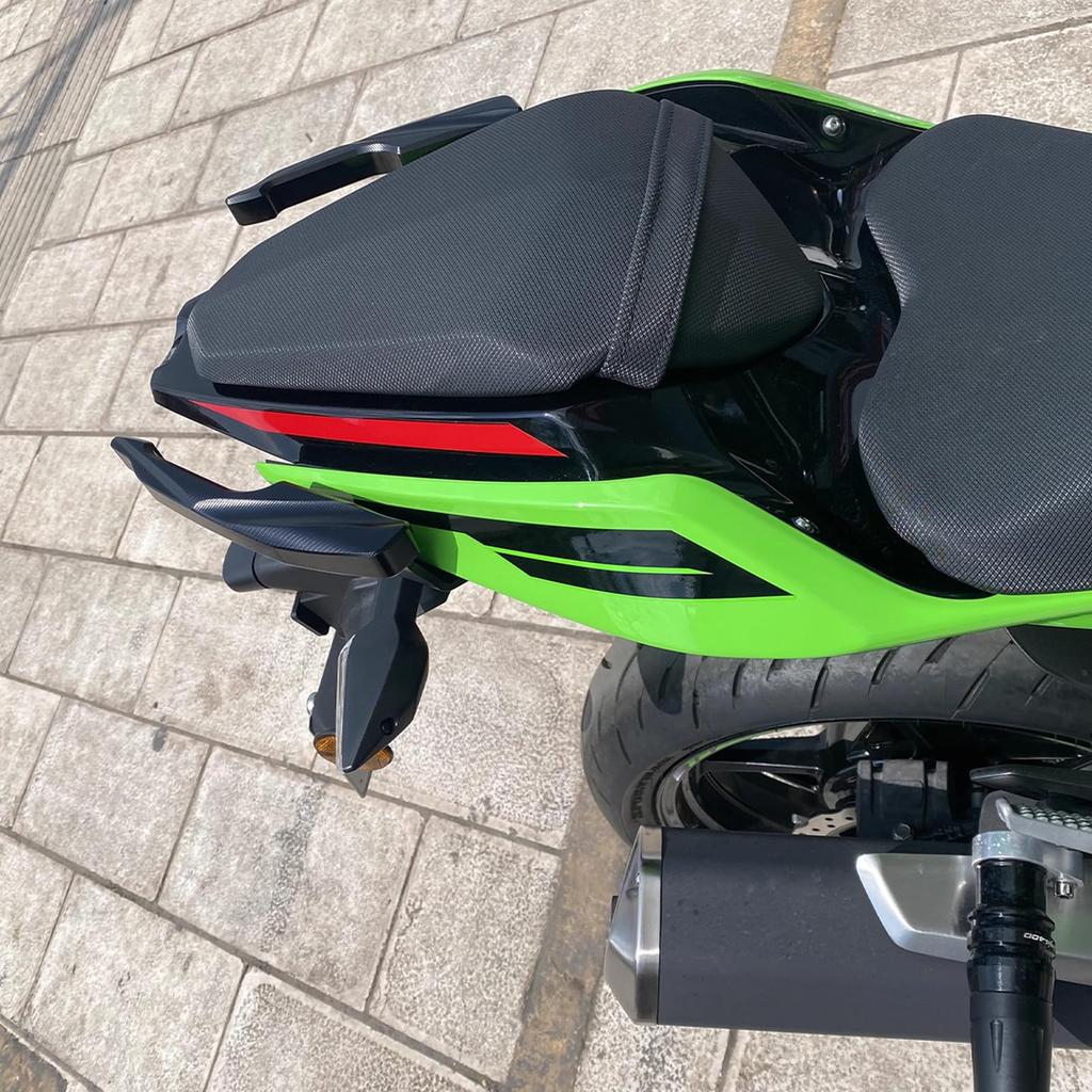 LEDISHUN Motorcycle Assist Grips - Side Grips (Red) - Compatible with Kawasaki Ninja 400 Z400 (2018-2023) and Ninja 250 Z250 (2019-2023) - All Model Y