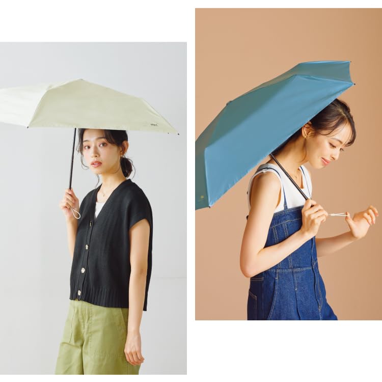 Parasol Light Shielding Lightweight Solid Mini Beige Blackout UV Protection UPF 50 For Both Sunny and Rainy Folding [2025] Wpc. 100% / 99.9% / + /