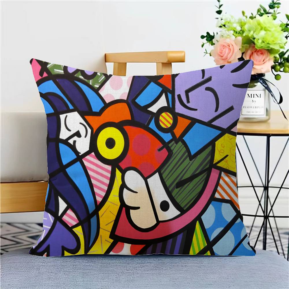Britto Art Personalized Picture Text Home Decorative Pillows Household Gifts 45x45cm