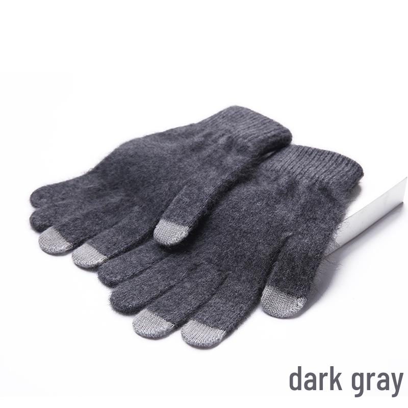 

Всесезонные сенсорные вязаные перчатки для мужчин и женщин – Идеальны для игр, езды на велосипеде, вождения и набора текста One Size темно-серого