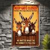 Metal Wall Art Vintage Donkey Poster for Kitchen Decor