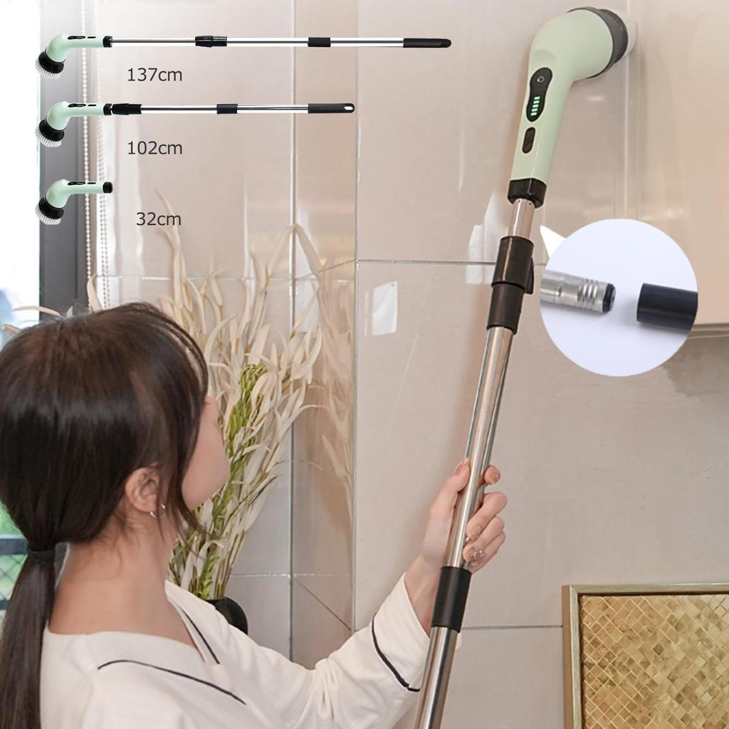 CLOMIC Electric Bath Polisher with 9 Replacement USB C 2000mAh High 90 Minutes of Continuous Turbo Bathroom Japanese Instruction Manual Included