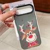 Plush Reindeer and Christmas Snowman Design IMD Hard  Case For iPhone 17 Pro Max Air 16 15 14 13  Shockproof  Cover