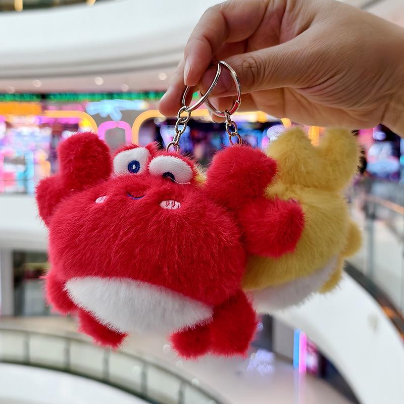 Adorable Crab & Lobster Plush Keychain Charm