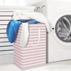 Foldable Striped Moisture-Proof Laundry and Toy Storage Basket